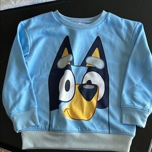 jumping beans Light Blue Sweatshirt with Playful Dog Face